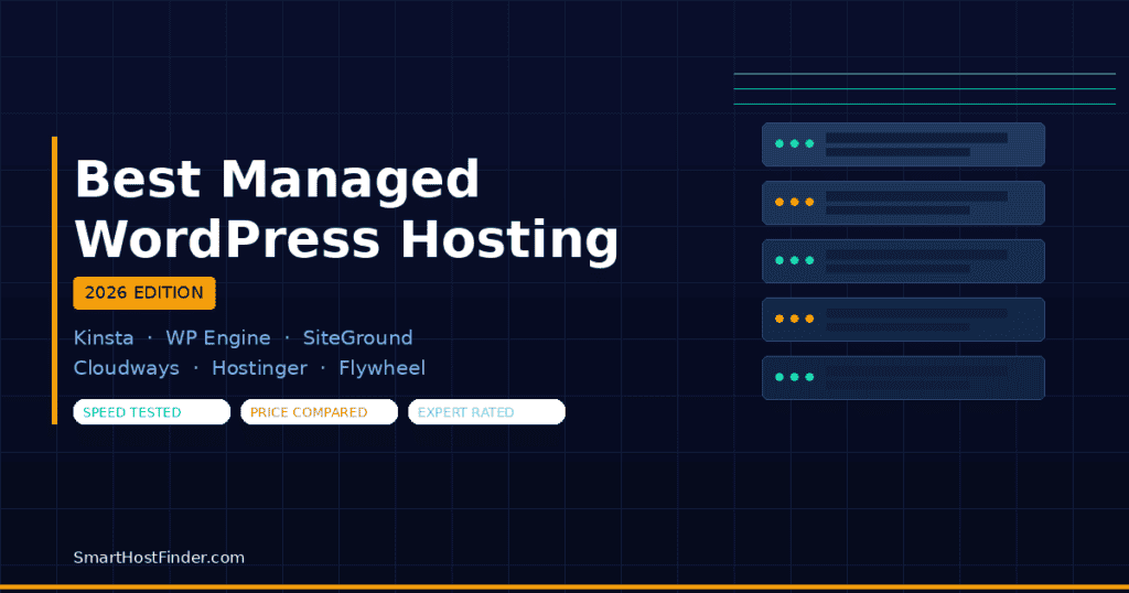 Logo of Smart Host Finder with hosting options and features overview.
